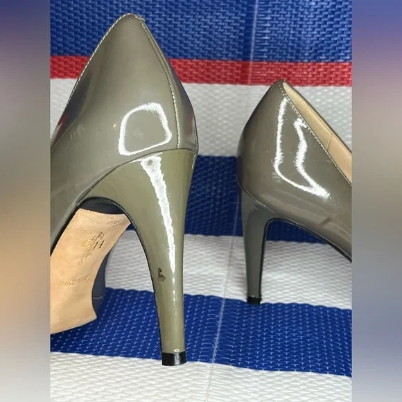 ✨🎉Cole Haan Nike Air Olive Green Patent Leather Platform Heels Women’s Size 7.5 - Picture 15 of 16